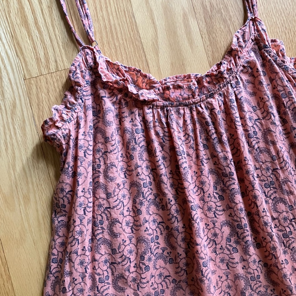 Lacausa peach floral maxi dress size XS